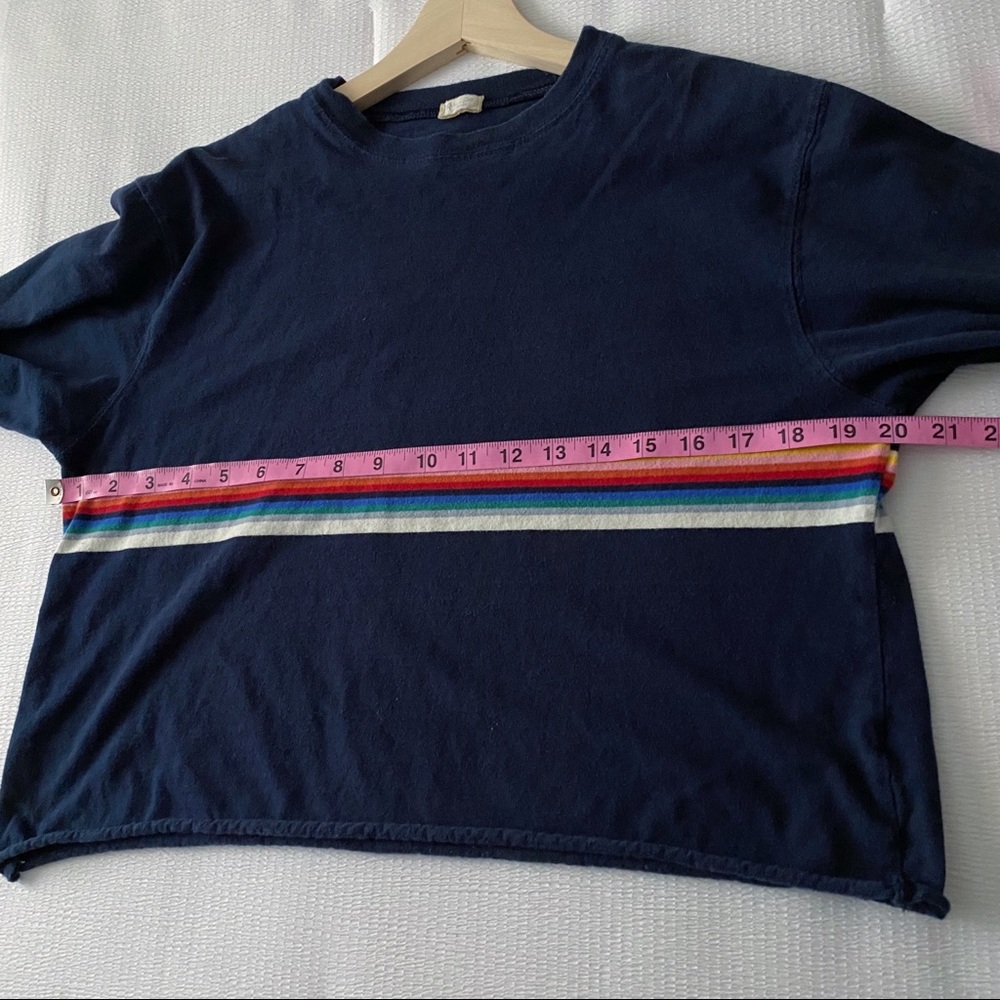 Brandy Melville John Galt Navy Rainbow Top - Picture 7 of 10
